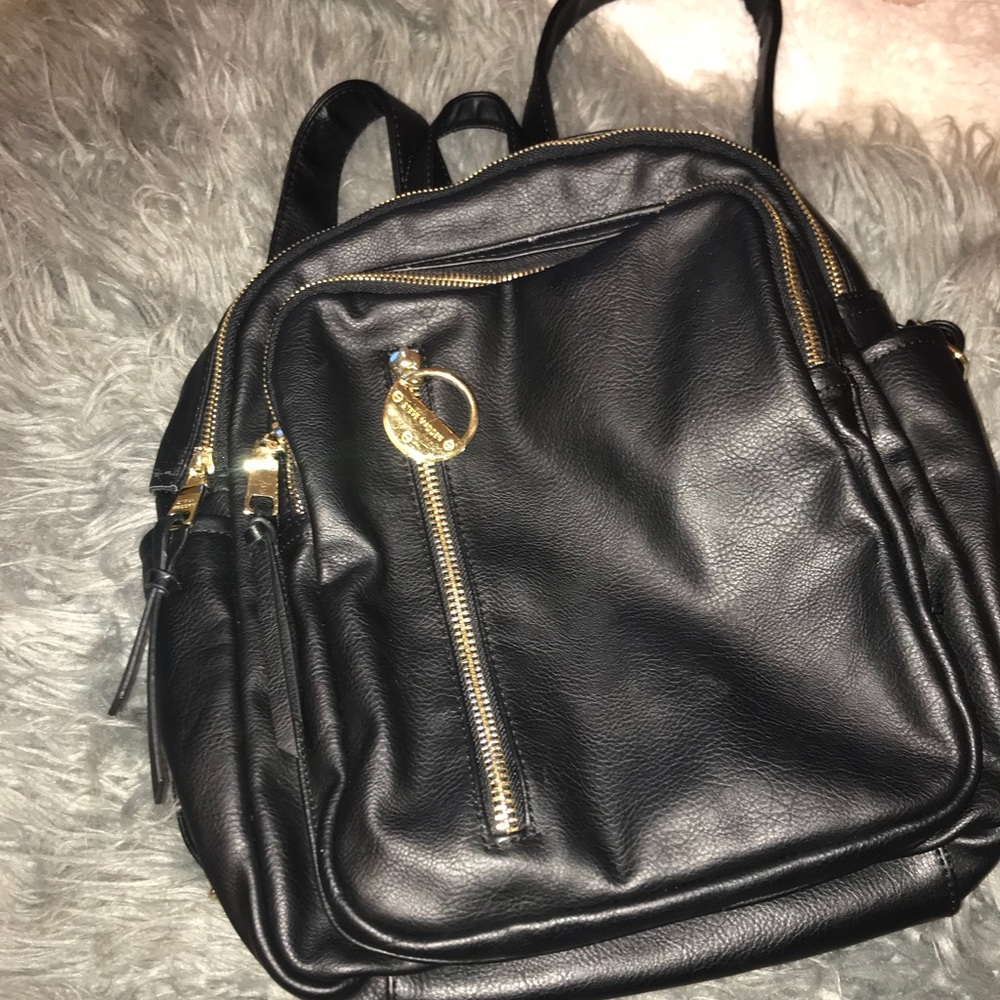 Steve Madden Backpack Black Leather